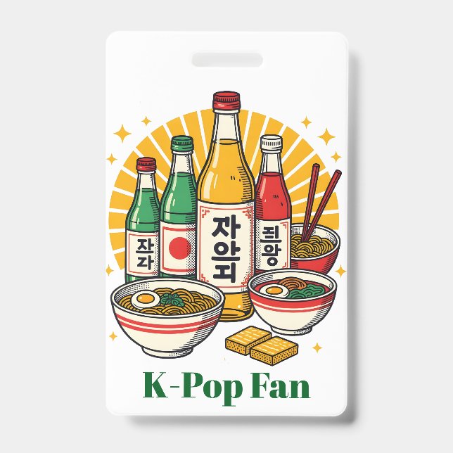 Korean Pop Culture Chest Print Badge (Front)