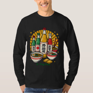 Korean Pop Culture Chest Print T-Shirt