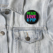 Korean Pop Music Peace Love K-Pop Button (In Situ)