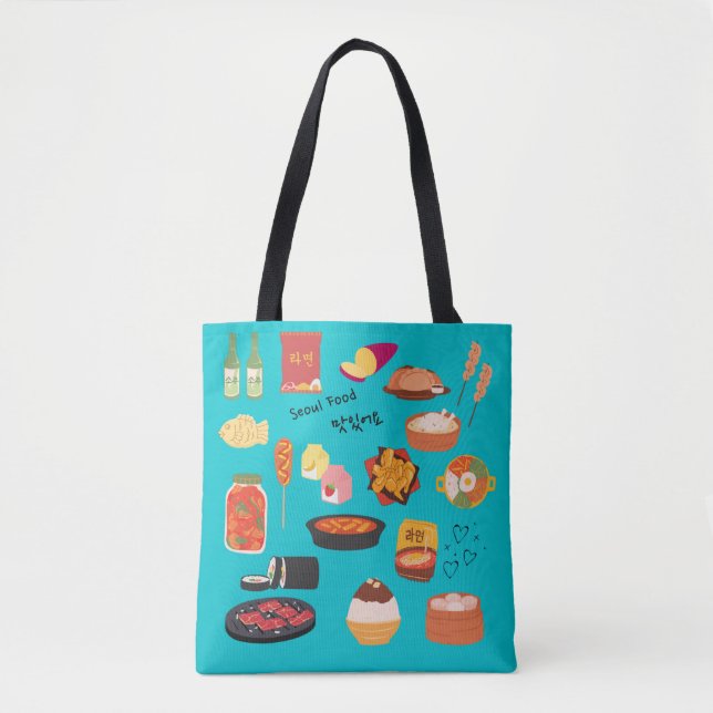 Korean SEOUL FOOD Tote Bag (Front)