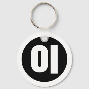 Korean Sino Number 2 Two 이 【I】 Hangul Keychain