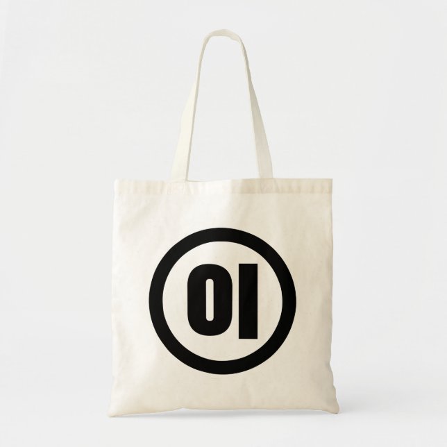 Korean Sino Number 2 Two 이 【I】 Hangul Tote Bag (Front)