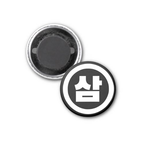 Korean Sino Number 3 Three 삼 Sam Hangul Magnet