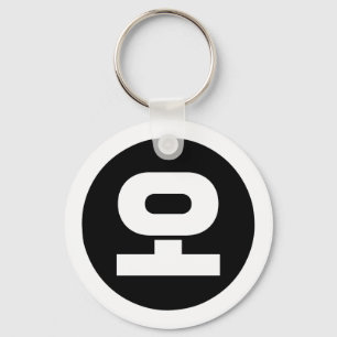 Korean Sino Number 5 Five 오 【O】 Hangul Keychain