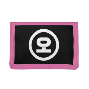 Korean Sino Number 5 Five 오 【O】 Hangul Trifold Wallet