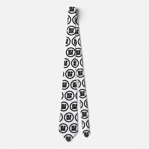 Korean Sino Number 8 Eight 팔 Pal Hangul Neck Tie