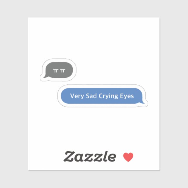 Korean Slang Chat Bubble ㅠㅠ Sticker (Sheet)