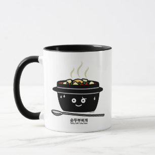 Korean Spicy soft Tofu Stew soup jjigae hot egg Mug