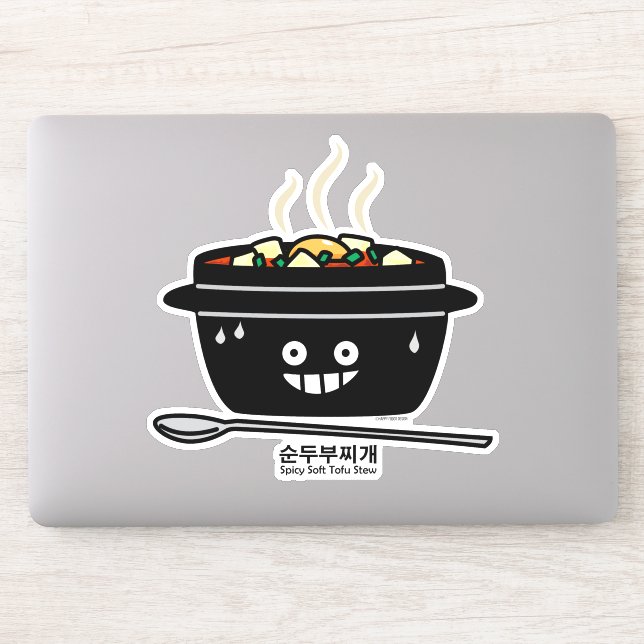Korean Spicy soft Tofu Stew soup Sundubu jjigae Sticker (Computer)