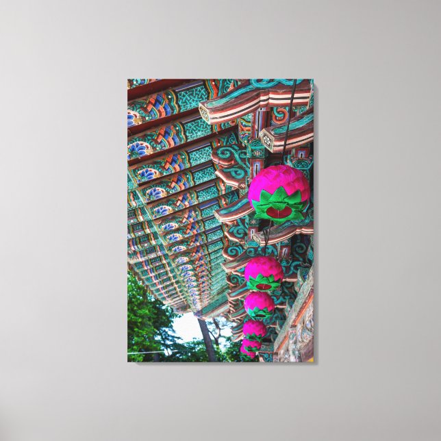 Korean Temple Roof Detail Canvas Print (Front)