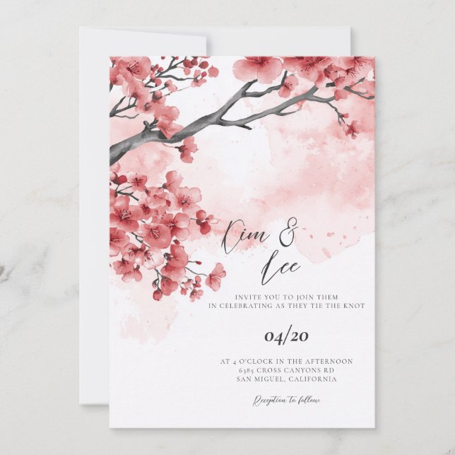 Korean Themed Wedding Invitation (Front)