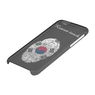 Korean touch fingerprint flag clear iPhone 6/6S case