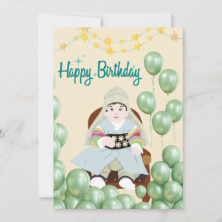 Korean traditional 1st birthday card