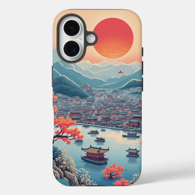 Korean traditional landscape painting phone case (Back)