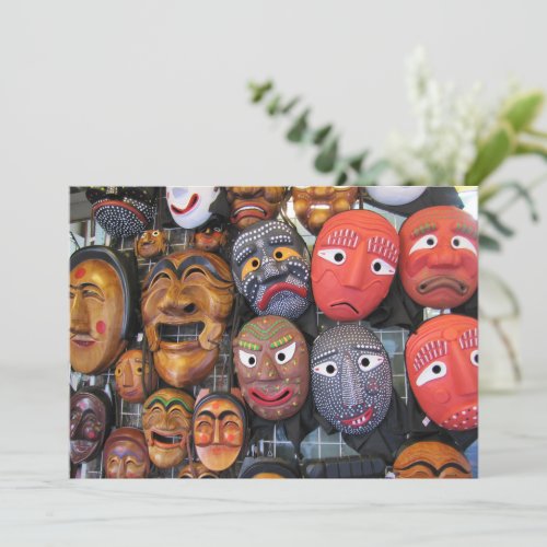 Korean Traditional Masks for Performance  한국 전통 탈 Holiday Card