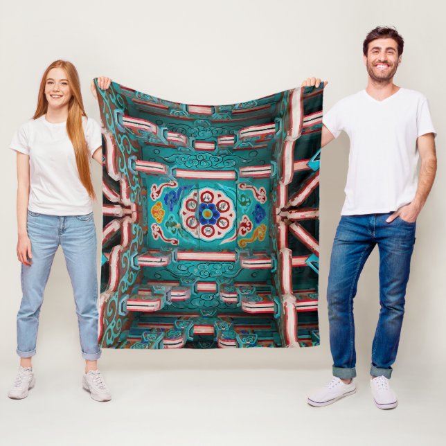Korean traditional painting fleece blanket (In Situ)