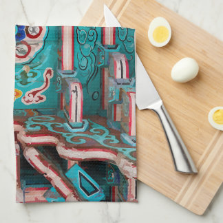 Korean traditional painting kitchen towel