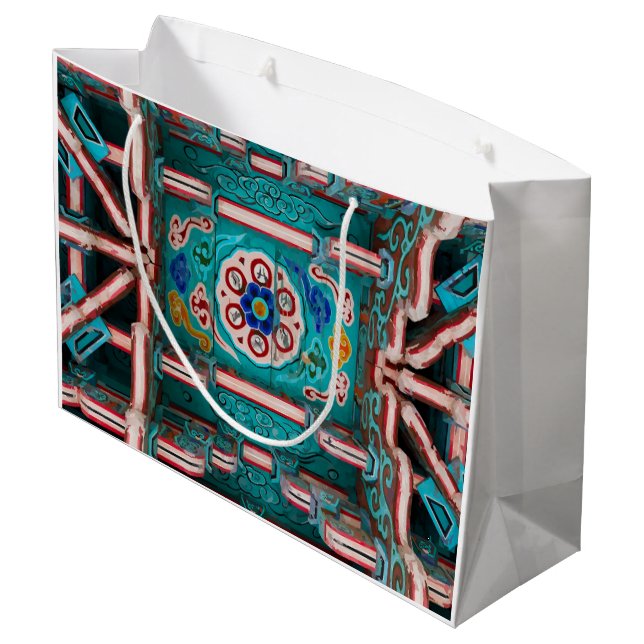 Korean traditional painting large gift bag (Back Angled)