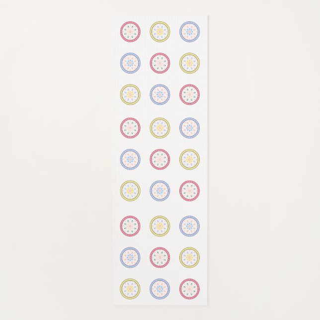 Korean traditional patterned yoga mat (Front)