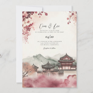 Korean Traditional Template Wedding Invitation