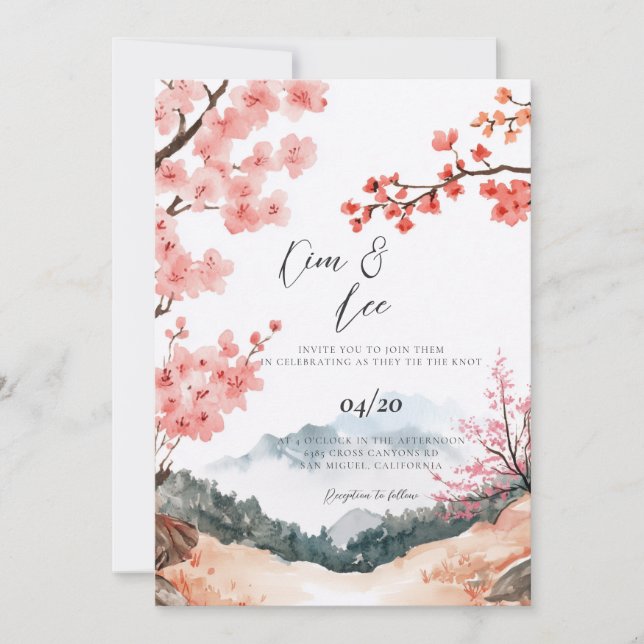 Korean Traditional Wedding Invitation (Front)
