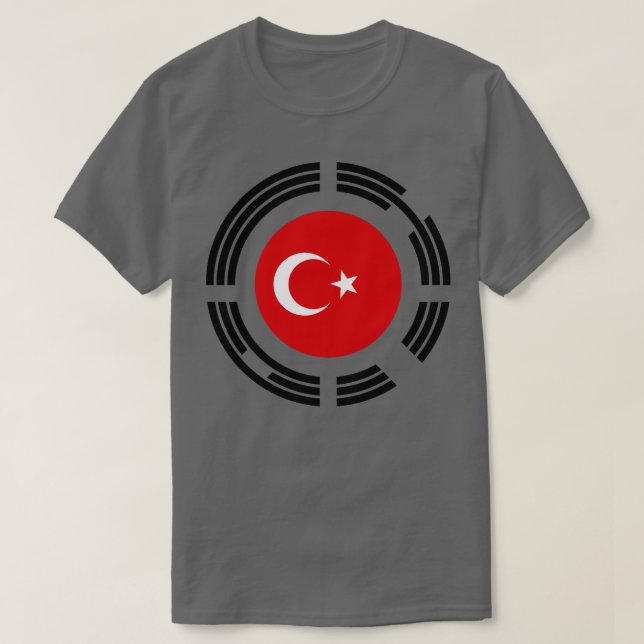 Korean Turkish Multinational Patriot Flag T-Shirt (Design Front)