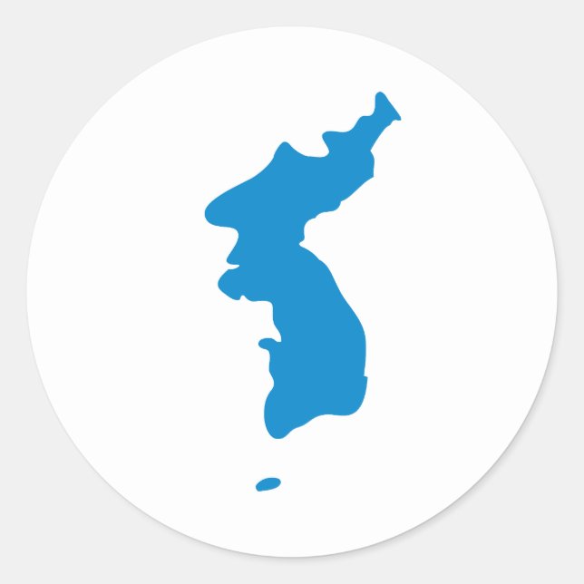 Korean Unification Flag Classic Round Sticker (Front)