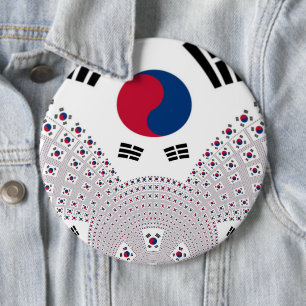 Korean Vibes: A Message of Peace Button