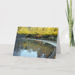 Korean War Memorial in Fall Card