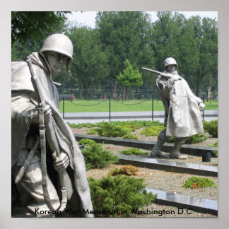 Korean War Memorial in Washington D.C. Poster