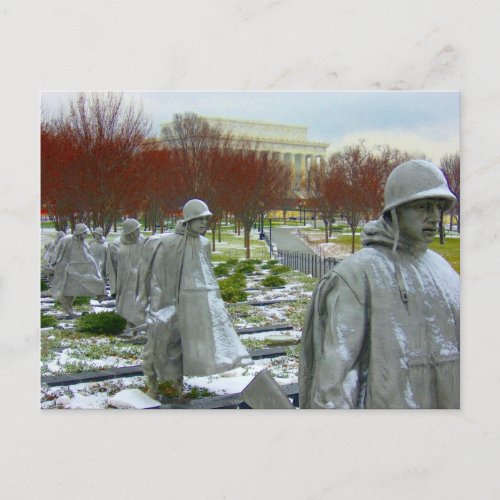 korean war memorial postcard