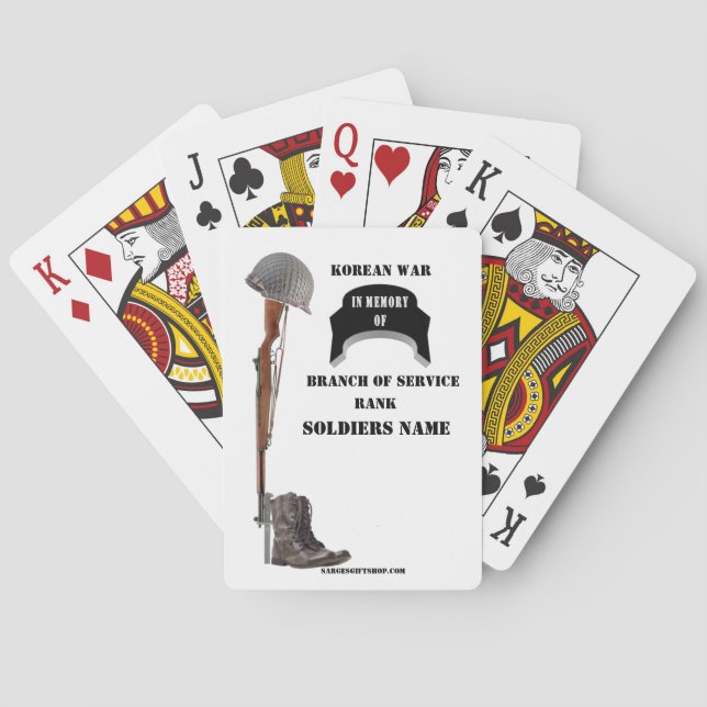 KOREAN WAR MEMORIUM POKER CARDS (Back)