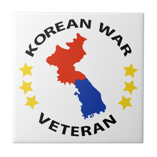 Korean War Veteran Ceramic Tile (Front)