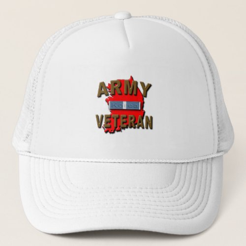 KoreanWar Veteran Service Ribbon ARMY Trucker Hat