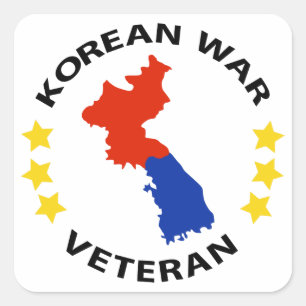 Korean War Veteran Square Sticker