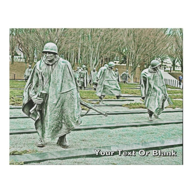 Korean War Veterans Memorial Faux Canvas Print (Front)