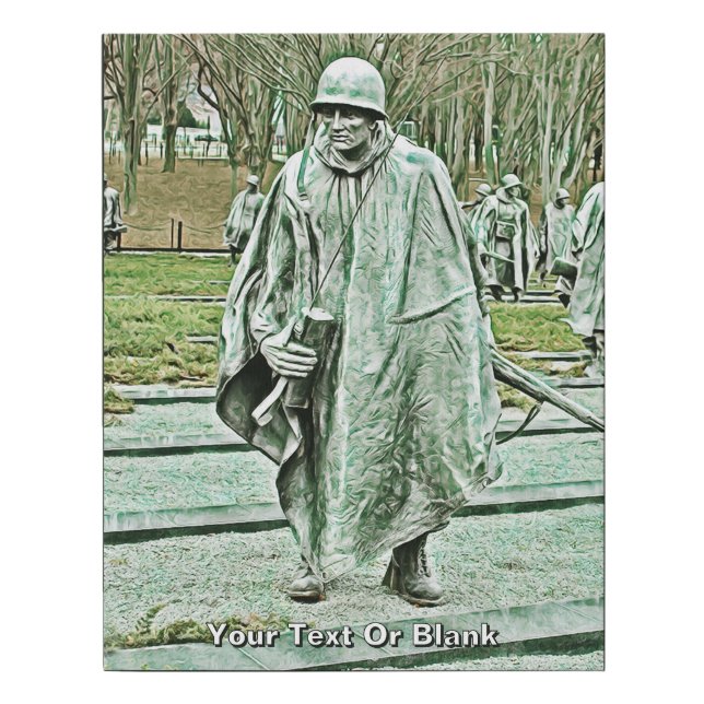Korean War Veterans Memorial Faux Canvas Print (Front)