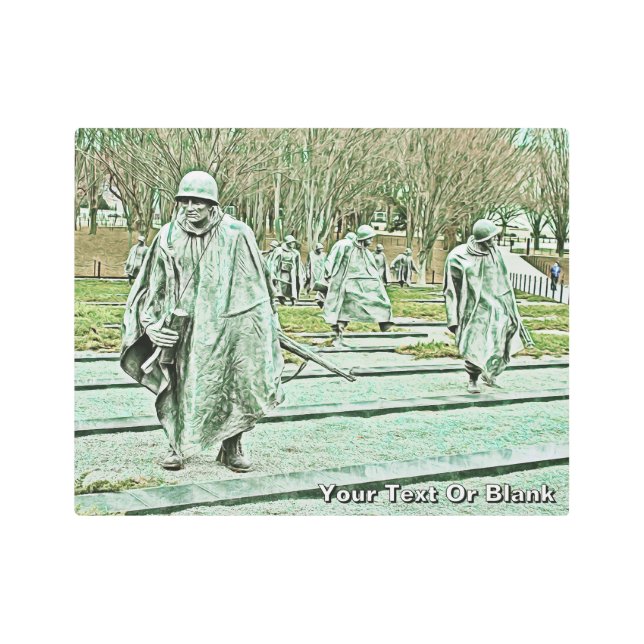 Korean War Veterans Memorial Metal Print (Front)