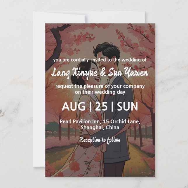 korean wedding invitation (Front)