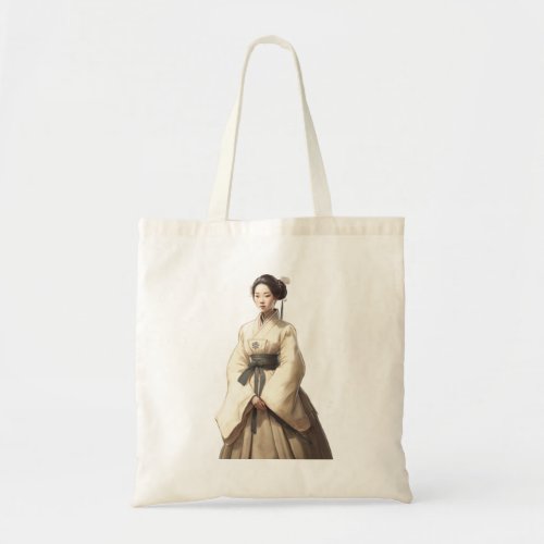 Korean Woman in Hanbok Tote Bag