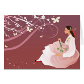 korean woman wearing a hanbok (Front Horizontal)