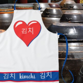  Korean word -Kimchi in red heart