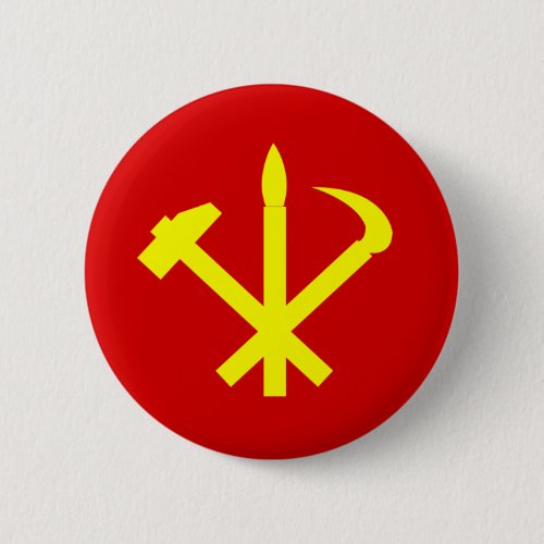 Korean Workers Party _ Korea Juche Kim Communist Pinback Button