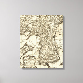 KoreaPanoramic MapKorea Canvas Print