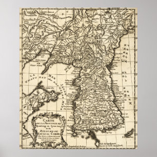 KoreaPanoramic MapKorea Poster