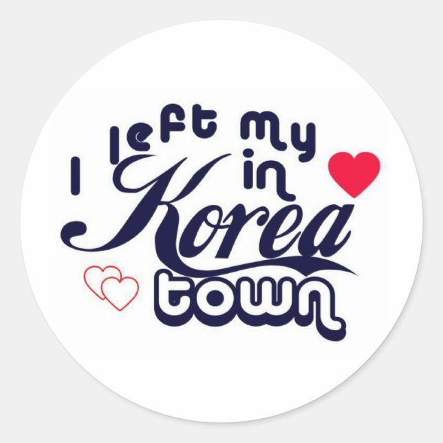 Koreatown Classic Round Sticker (Front)