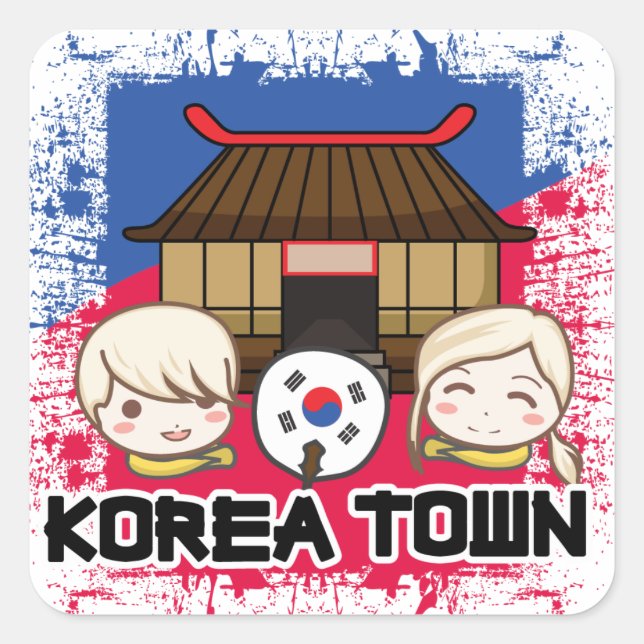 KOREATOWN SQUARE STICKER (Front)