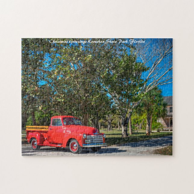 Koreshan State Park Florida. Christmas Greetings Jigsaw Puzzle (Horizontal)