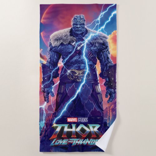 Korg on Mountain Top Beach Towel