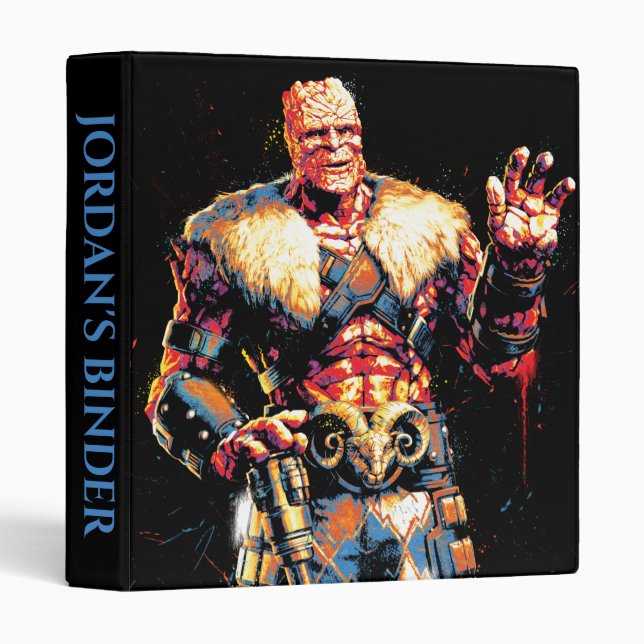 Korg Stylized Character Graphic 3 Ring Binder (Front/Spine)